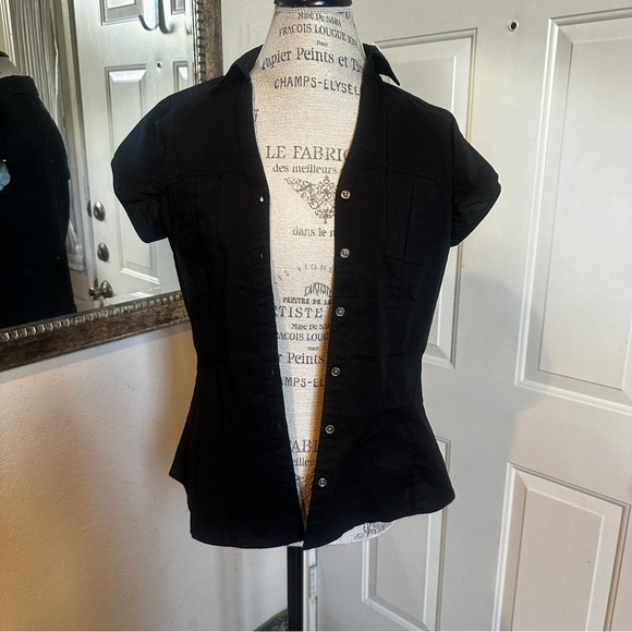 Black Button Up Top - Picture 7 of 11